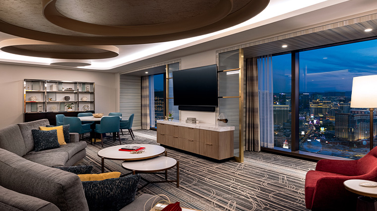 conrad las vegas at resorts world new living room night view