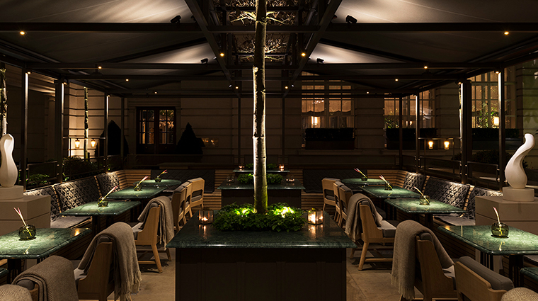 Rosewood London the terrace night