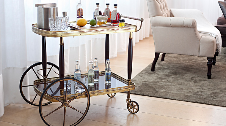 The London Edition drink trolley
